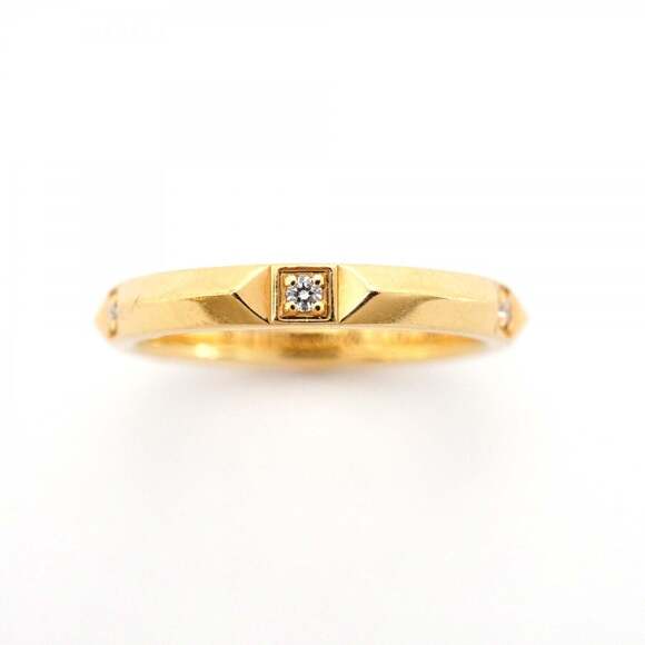TIFFANY 18k Gold Diamond Ring - Picture 2 of 9